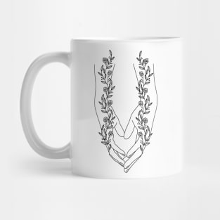 Flower love hands Mug